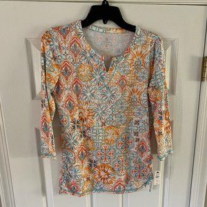Brand New Talbots Tropical Print Shirt - PS